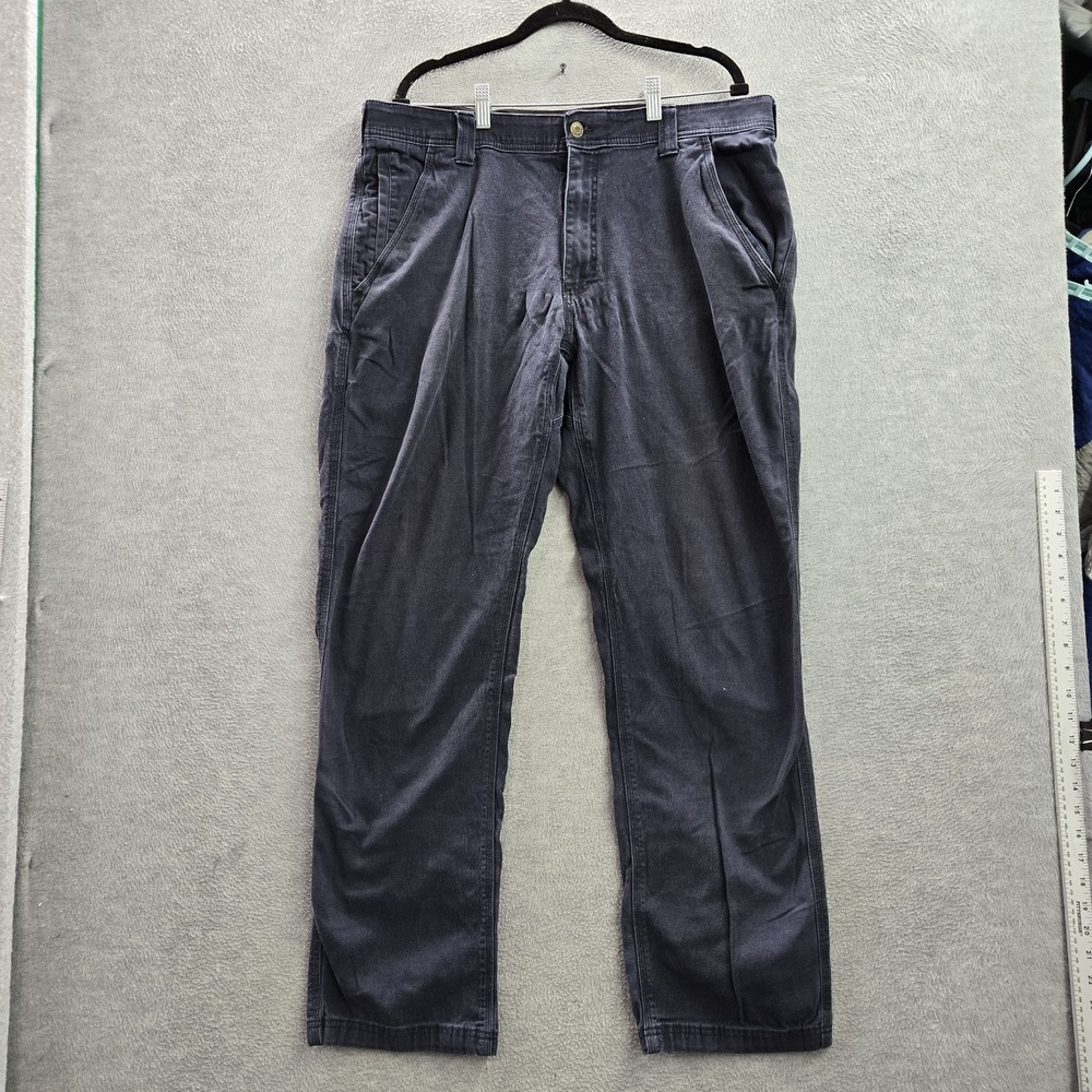 CAT Men Pants 38X34 Blue Workwear Gorpcore Logo‎ Button 31" Inseam